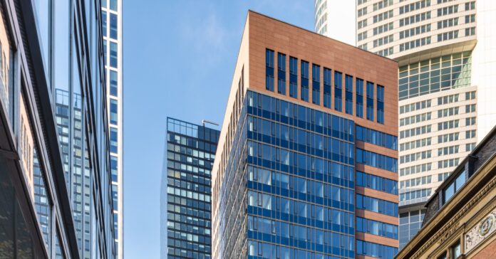 Das Gebäude k26 im Bankenviertel Frankfurts.