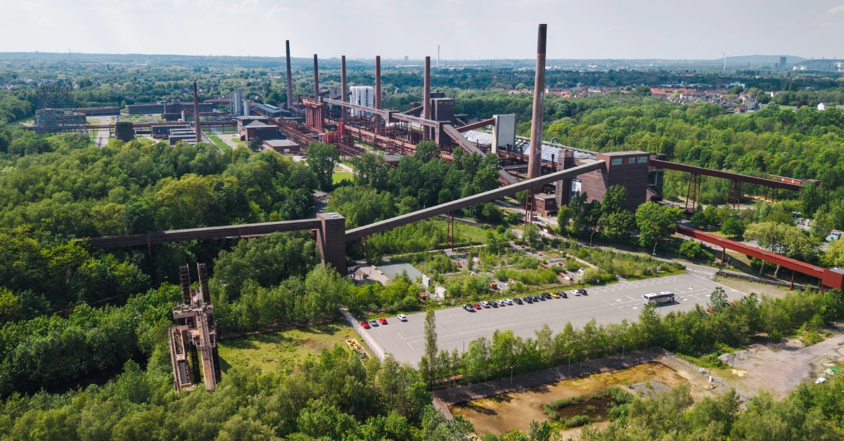 Luftaufnahme des historischen Industriekomplexes Zollverein in Essen. Foto: AdobeStock_ StockMediaSeller