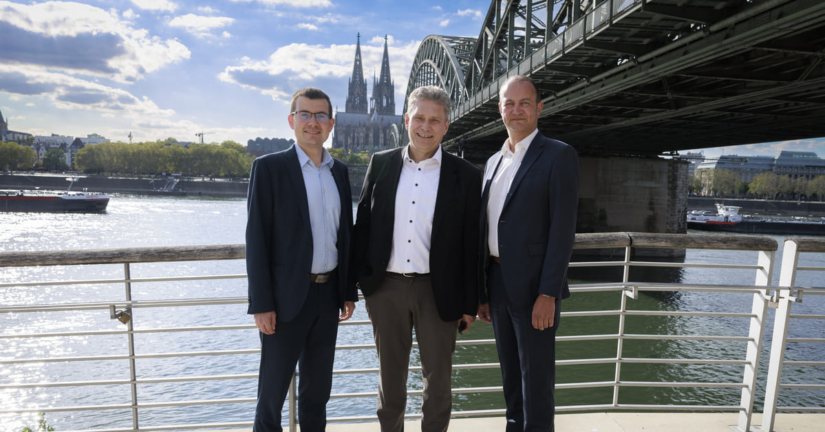 (v.l.n.r.) Christoph Kürz, Joachim Gallus und Oliver Wagner Foto: DEVK/Peter Joester